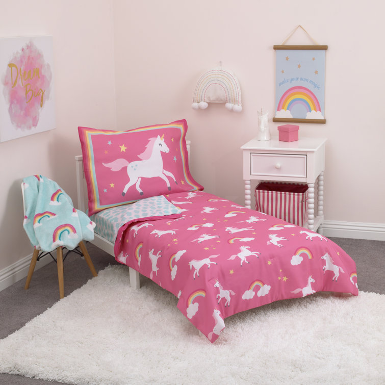 Carter's Rainbows and Unicorns 4 Piece Toddler Bedding Set & Reviews